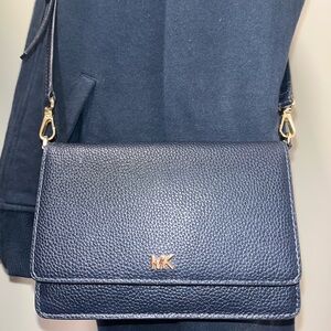 Michael Kors Navy Phone Wallet Crossbody